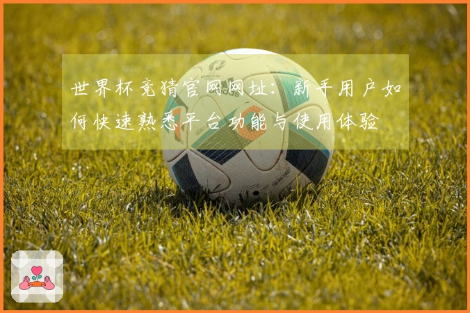 世界杯竞猜官网网址：新手用户如何快速熟悉平台功能与使用体验